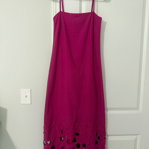 Fuchsia Linen Somerset Maxi Dress - Picture 4 of 5